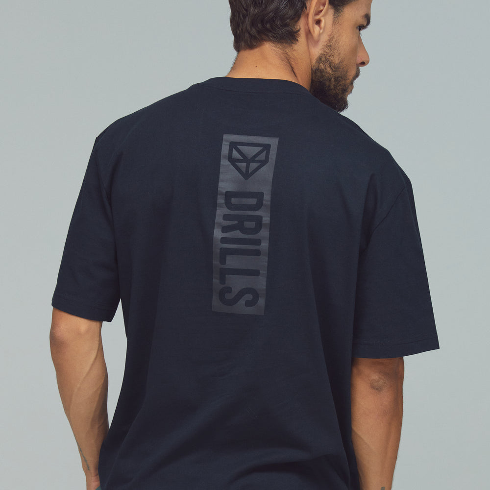 RECREATION DRILLS Vertical Graphic Tee Black