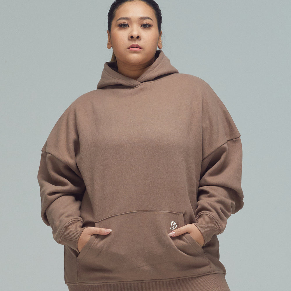 RECREATION DRILLS Signature Hoodie Taupe/Whisper White