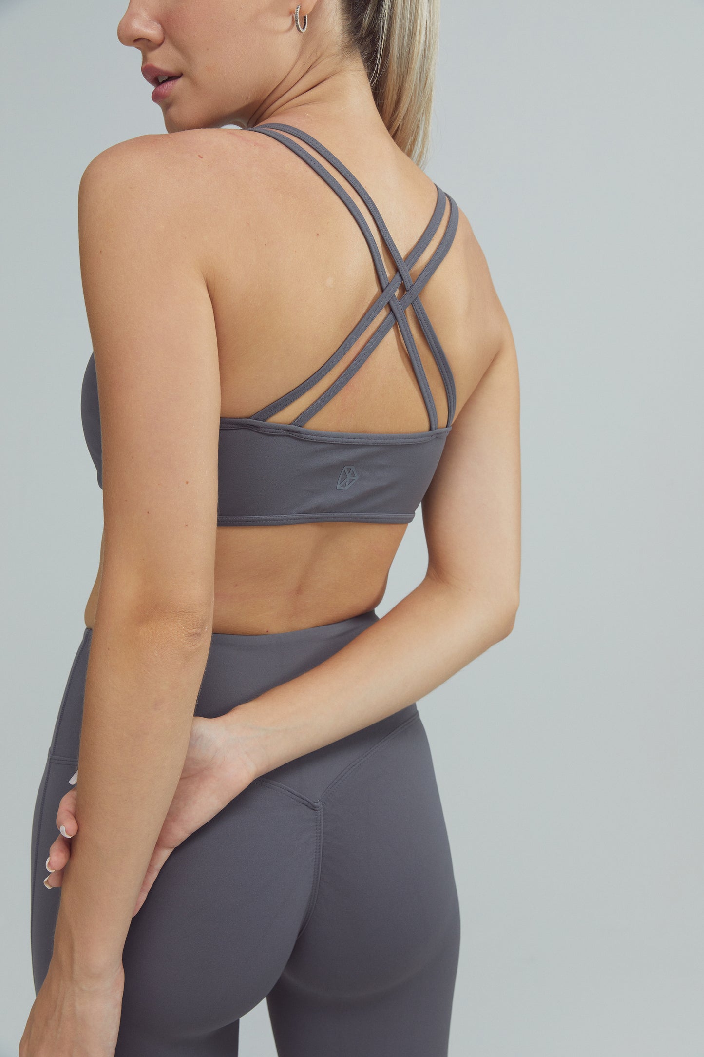 ACTIVE DRILLS X-Strap Bra Grey