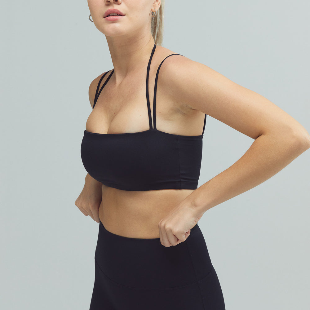 ACTIVE DRILLS Bandeau Bra Black