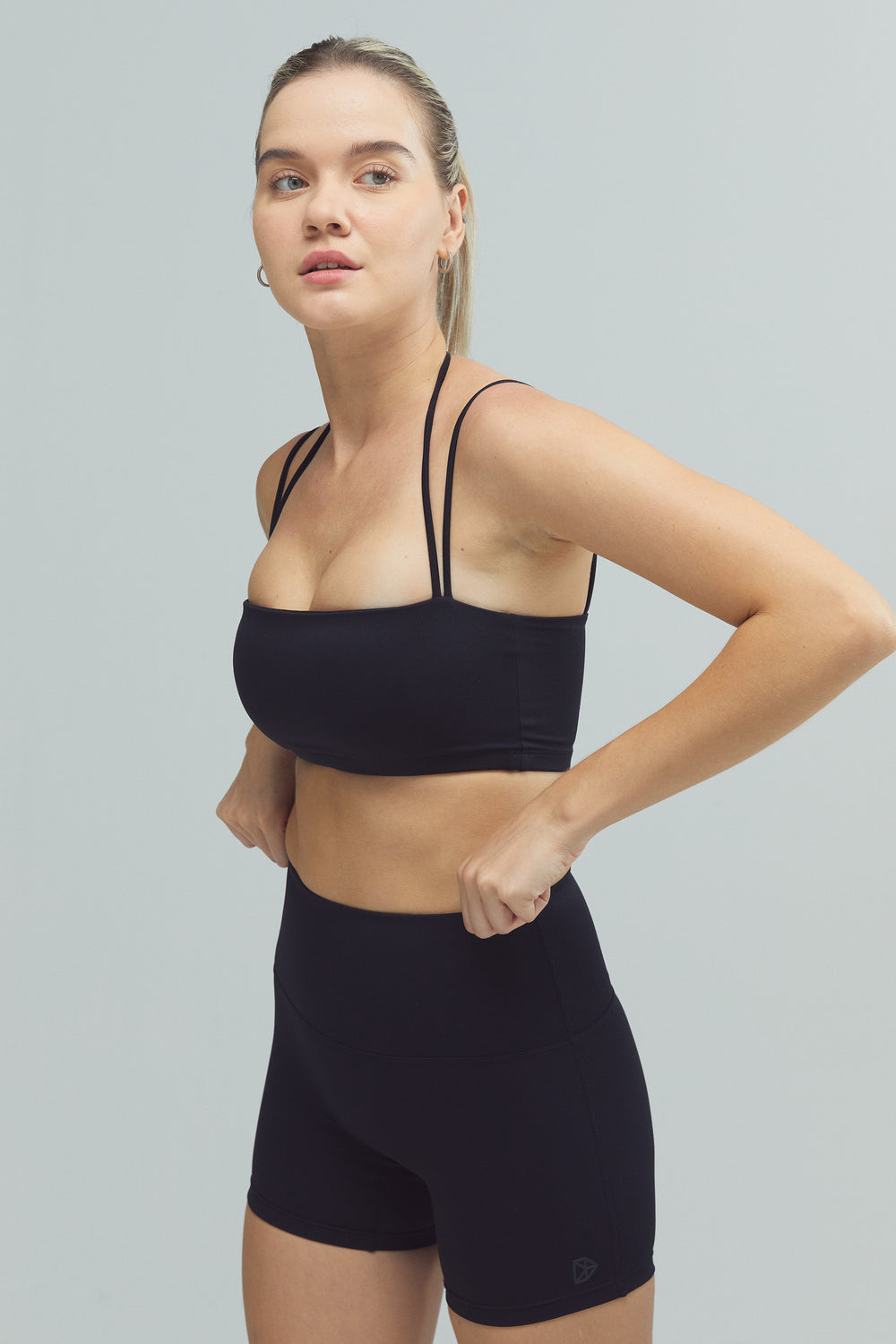 ACTIVE DRILLS Bandeau Bra Black