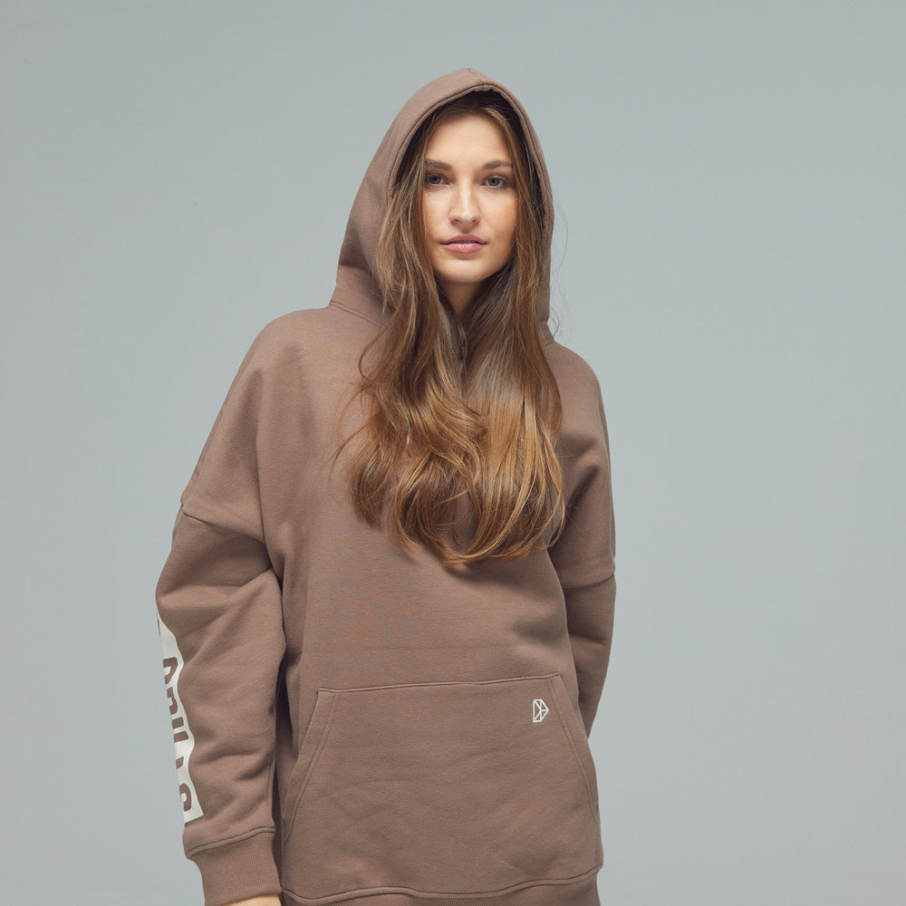 
                      
                        RECREATION DRILLS Hoodie Taupe/Whisper White
                      
                    