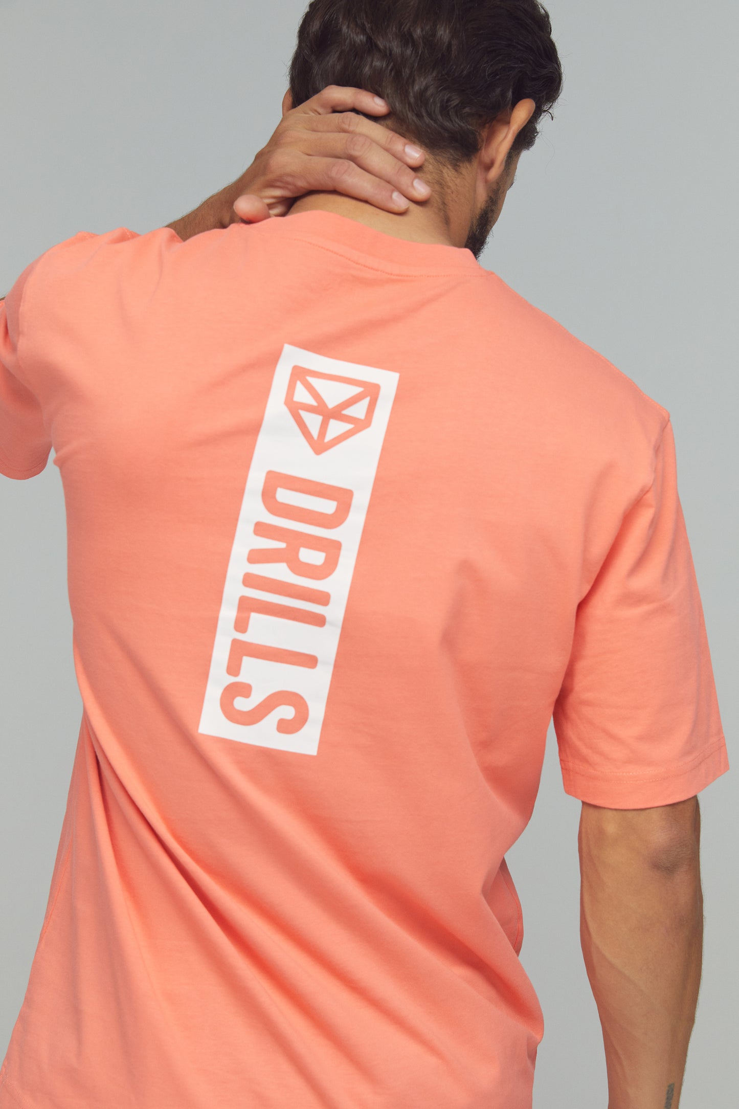 RECREATION DRILLS Vertical Graphic Tee Sunset Glow/White