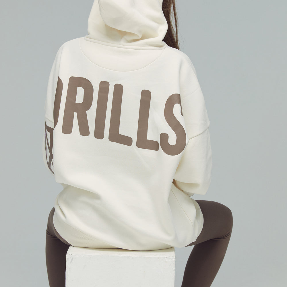 RECREATION DRILLS Signature Hoodie Whisper White/Taupe