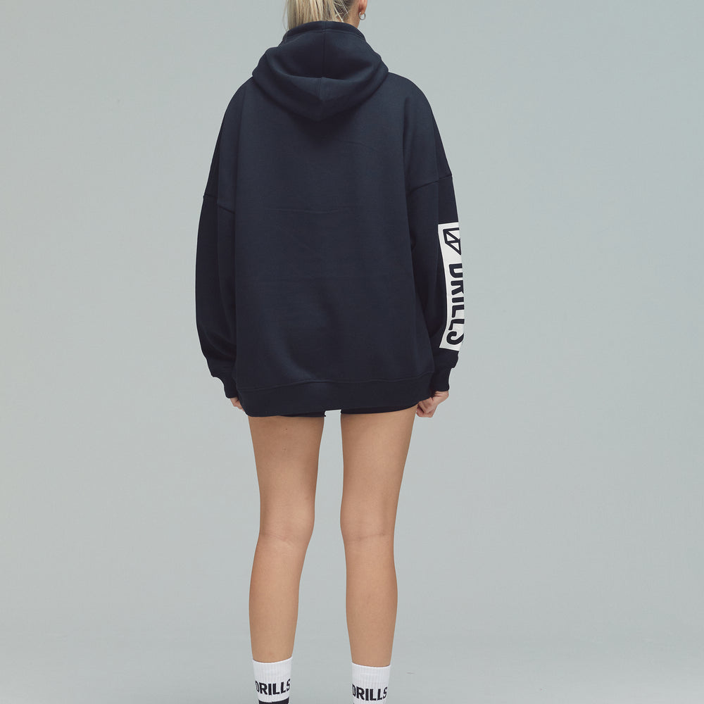 
                      
                        RECREATION DRILLS Hoodie Black/White
                      
                    