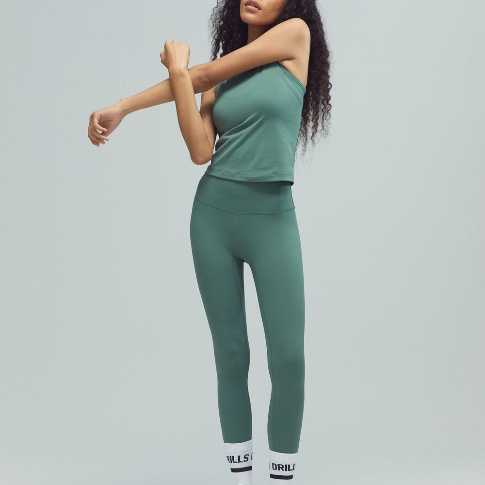 ACTIVE DRILLS Leggings Dark Sage Green