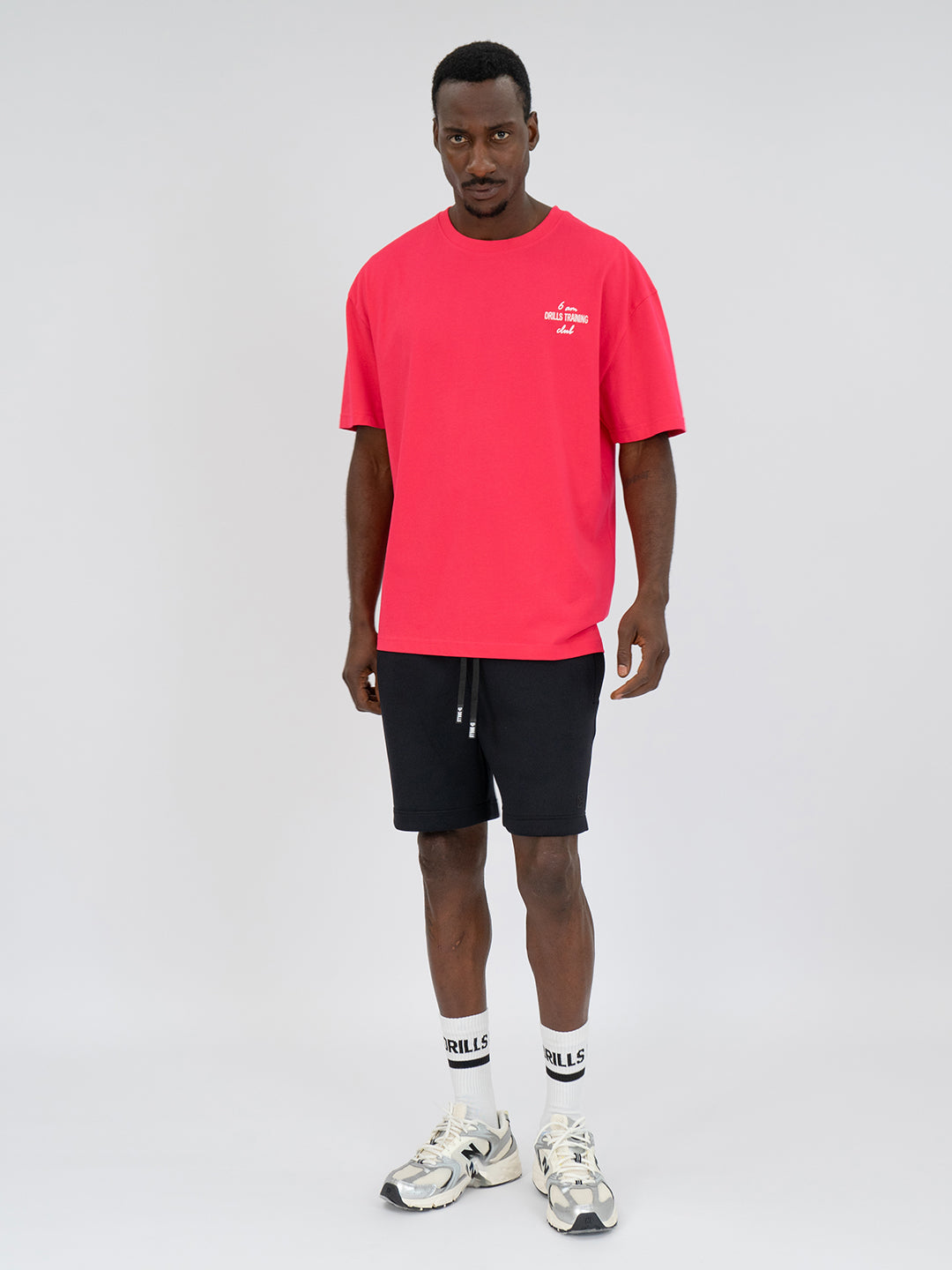  6am Tee Raspberry / White 1