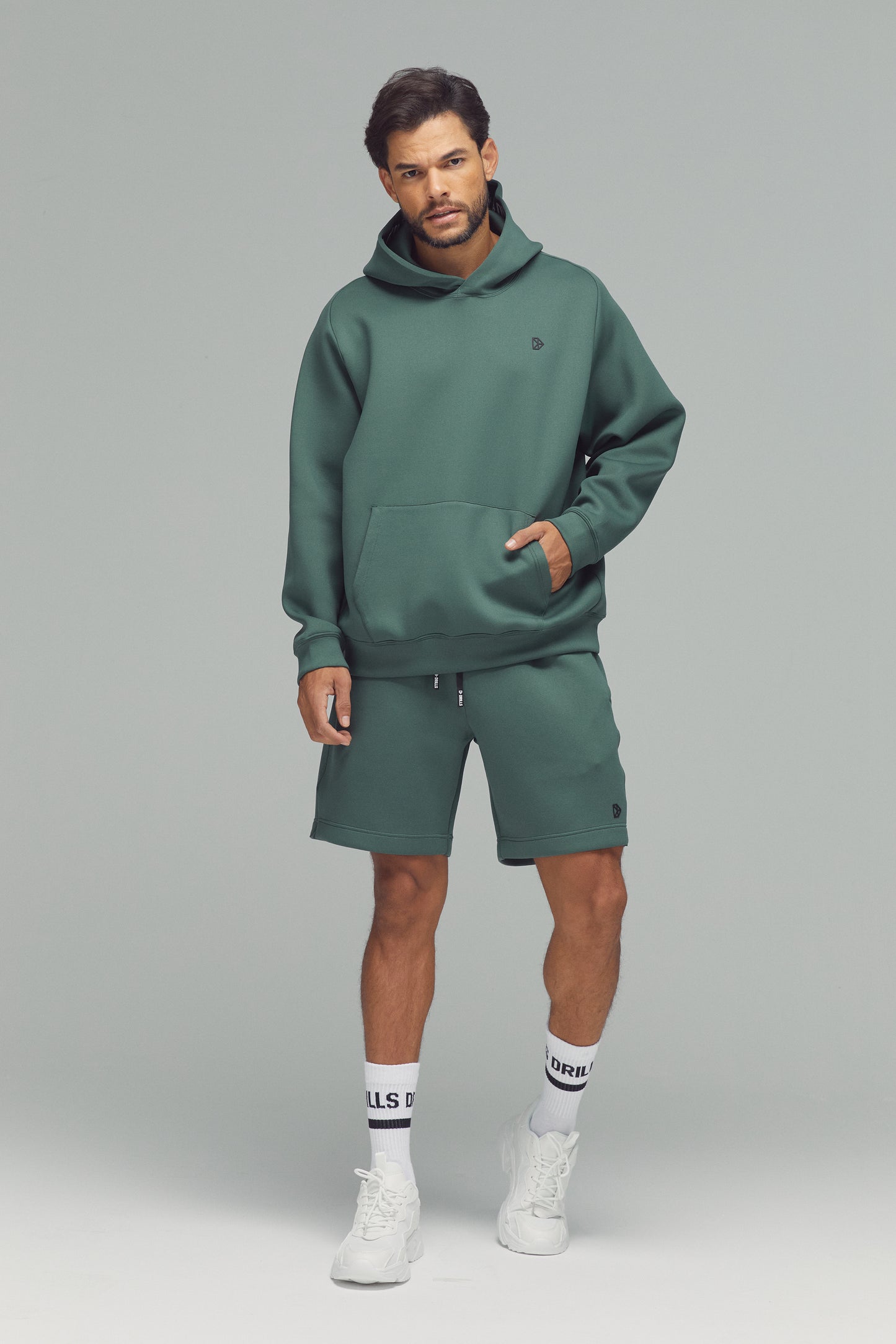 RECREATION DRILLS Scuba Hoodie Dark Sage Green