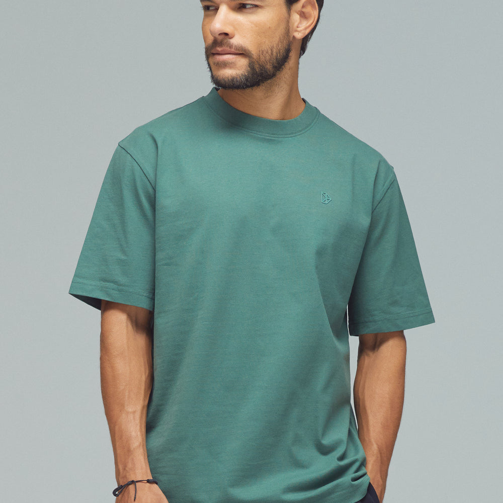 RECREATION DRILLS Small Graphic Tee Dark Sage Green