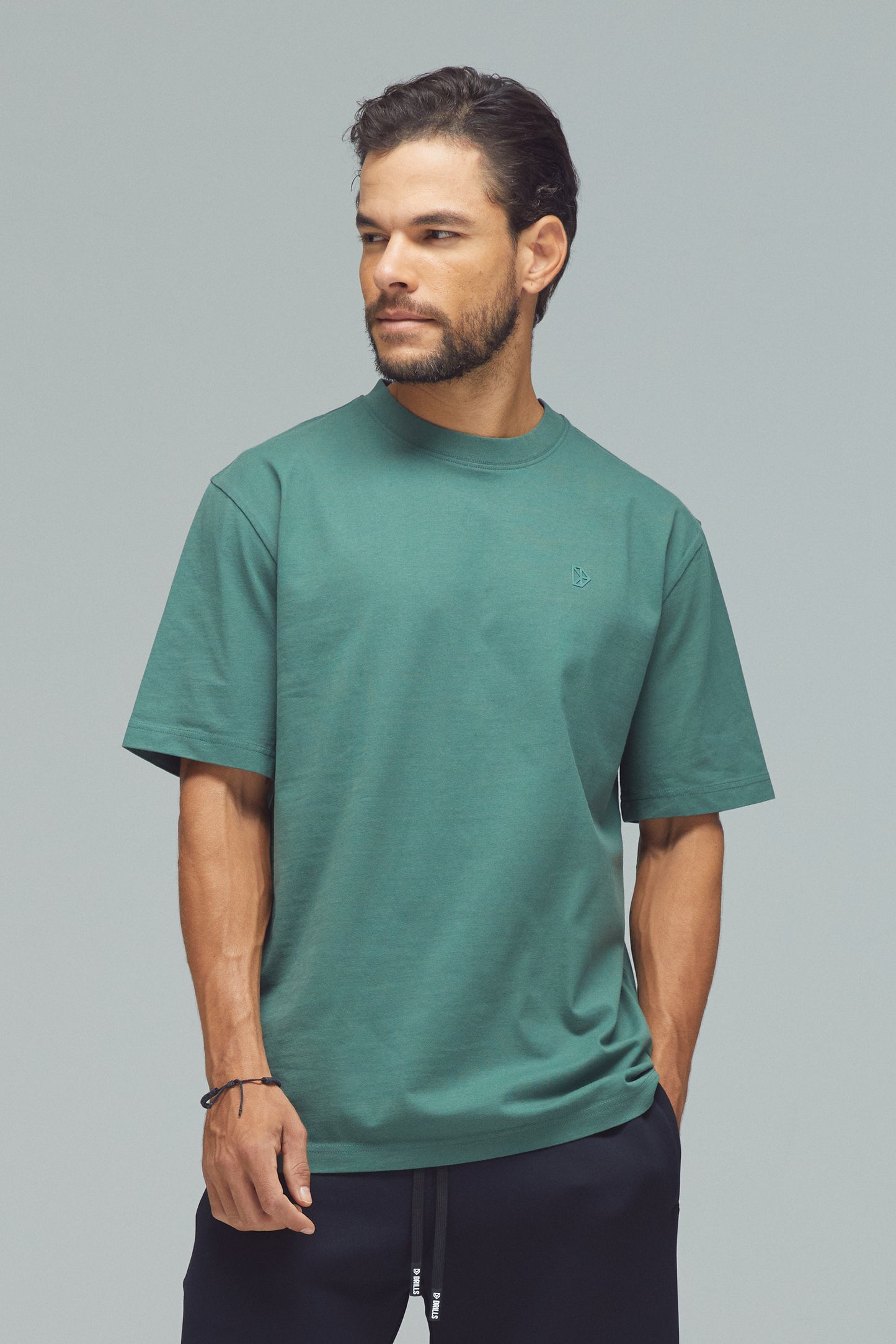 RECREATION DRILLS Small Graphic Tee Dark Sage Green