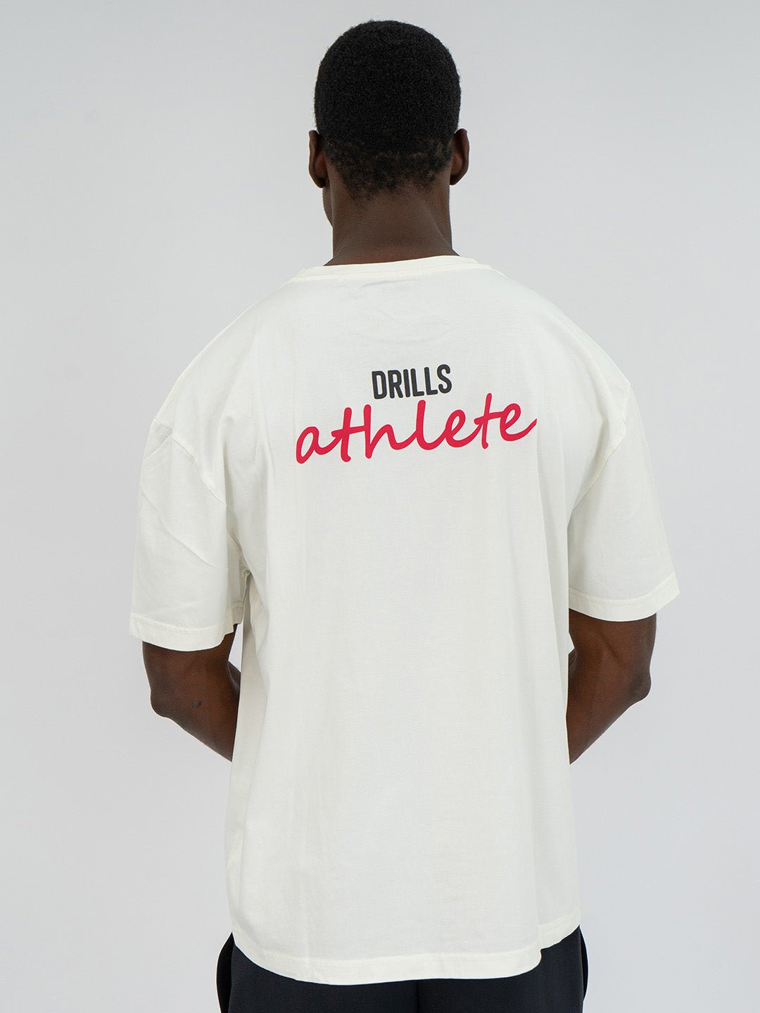 Athlete Script Tee Off White / Black / Raspberry 4