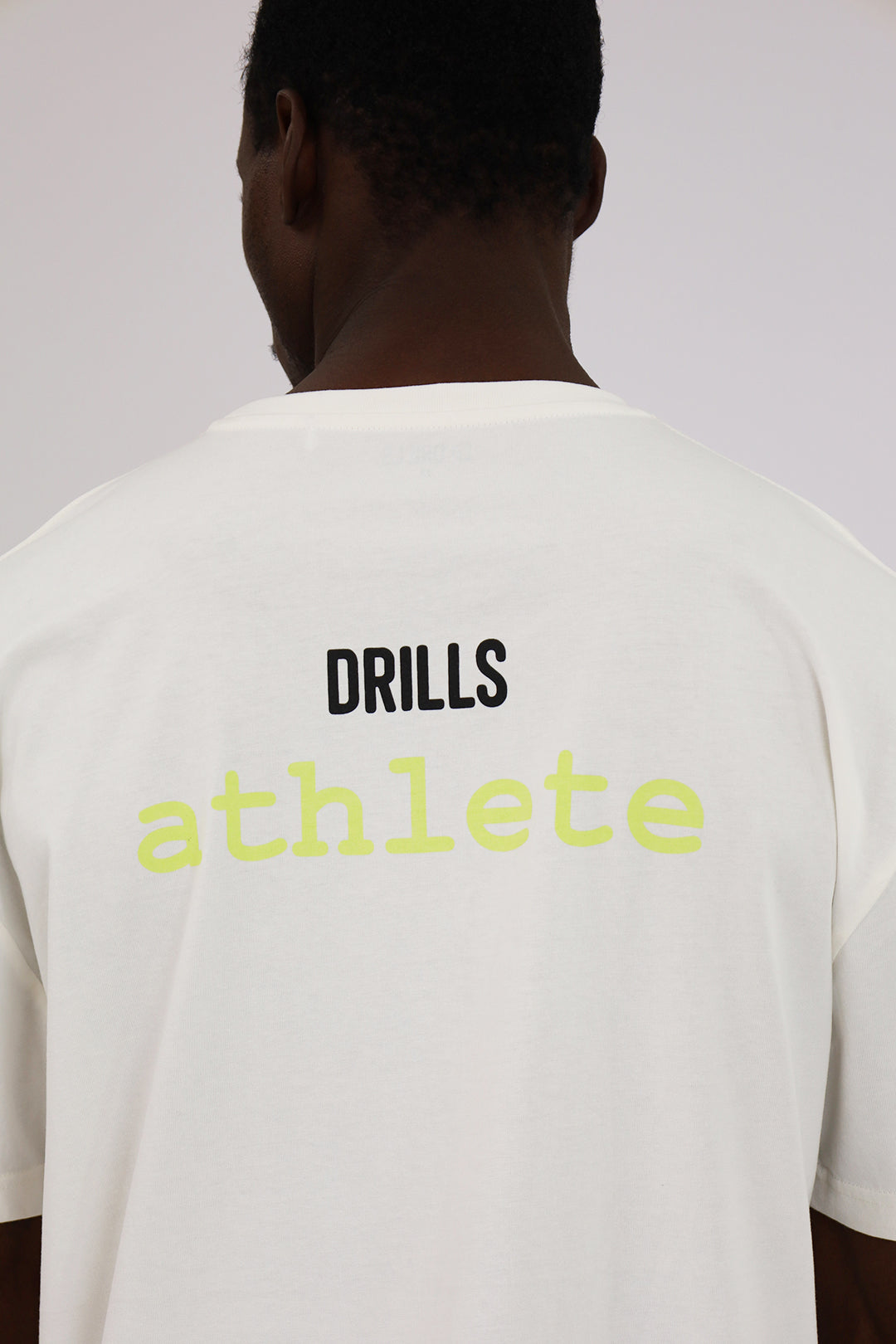 Athlete Tee Off White / Black / Lime