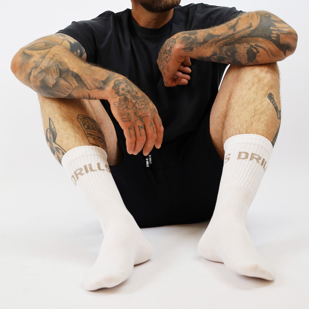 DRILLS Toujours Socks 2.0 White/ Atmosphere 2