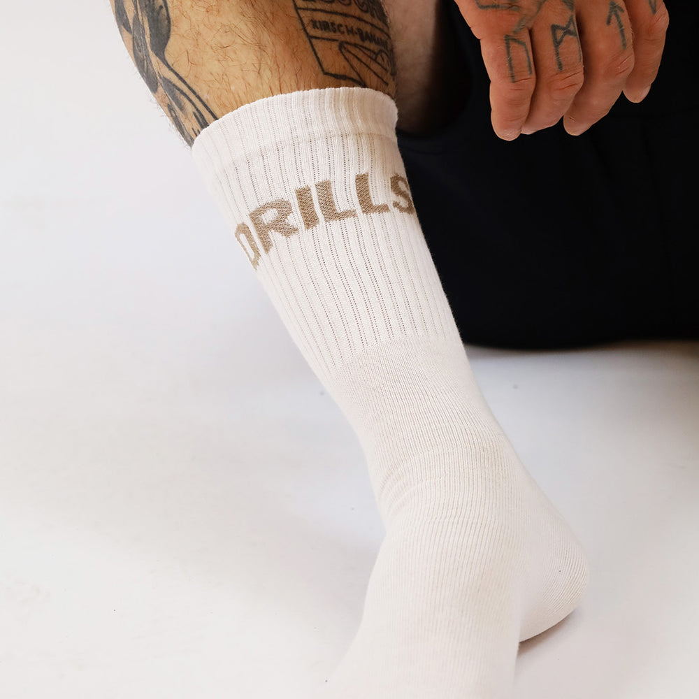 
                      
                        DRILLS Toujours Socks 2.0 White/ Atmosphere 3
                      
                    