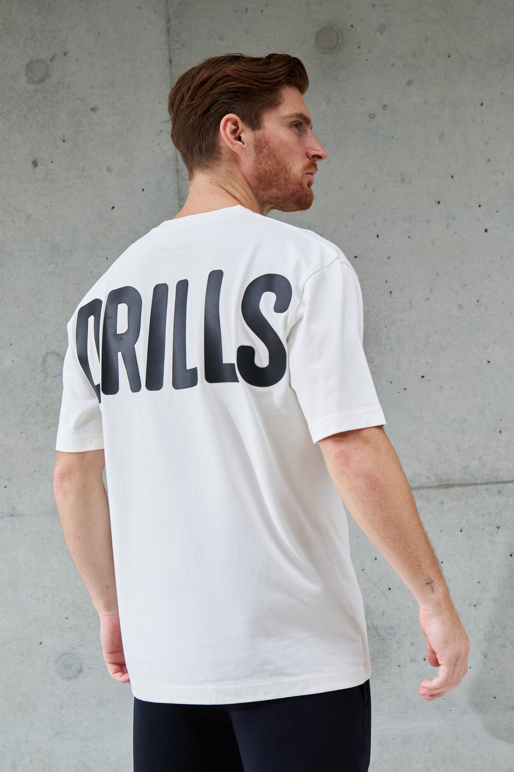 RECREATION DRILLS Bold Graphic Tee White/Black