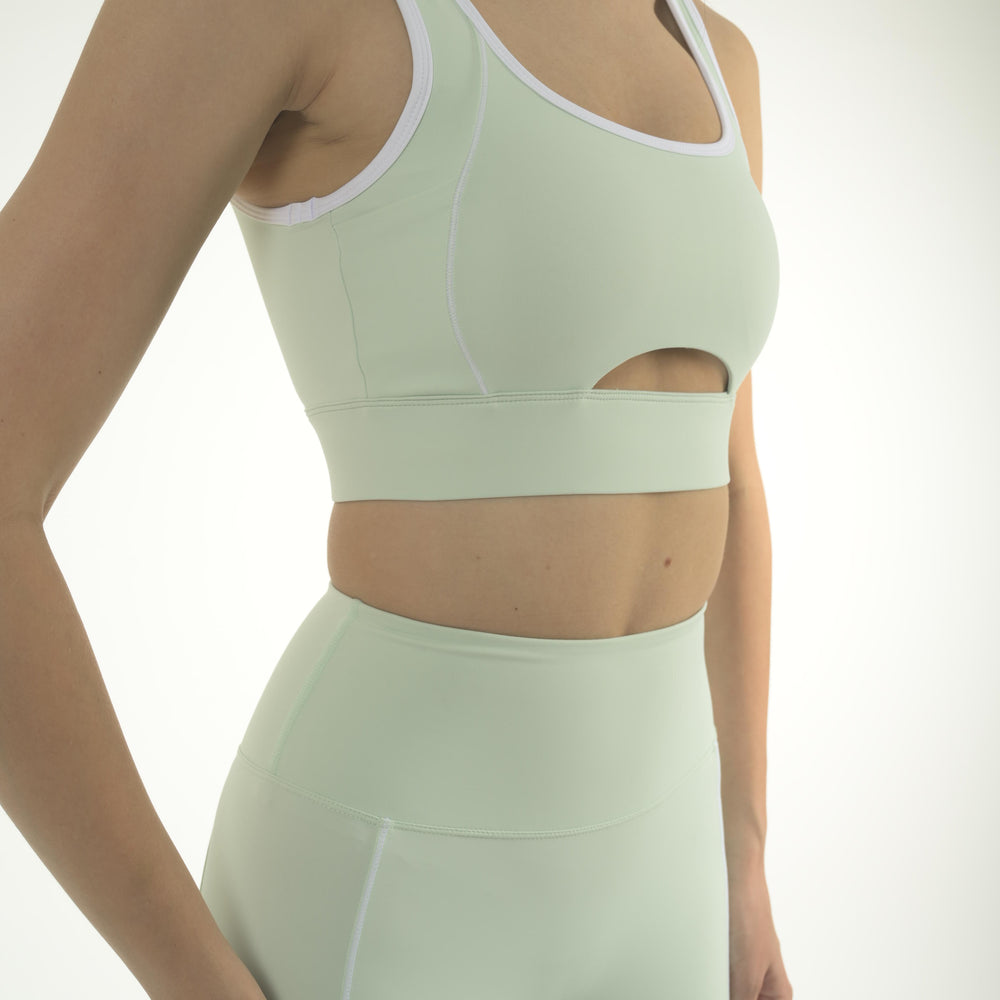 RACQUET DRILLS Bra Gossamer Green / White 1