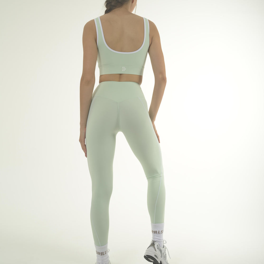 RACQUET DRILLS Leggings Goshammer  Green / White 2