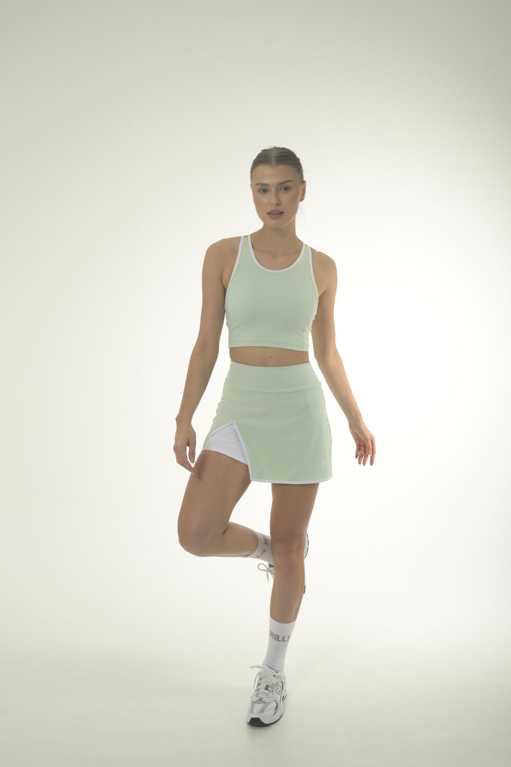 RACQUET DRILLS Skort Gossamer Green / White 1