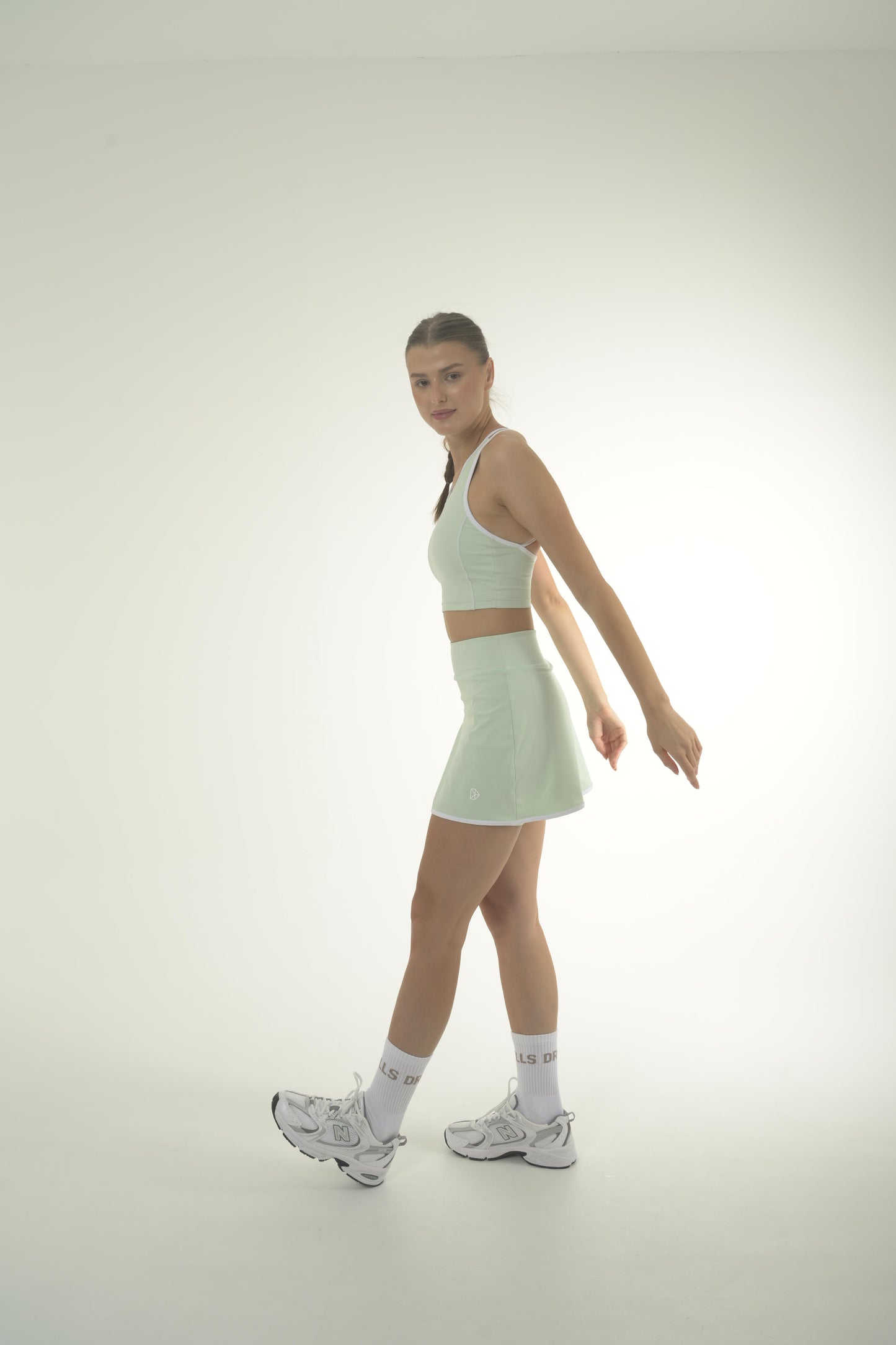 RACQUET DRILLS Skort Gossamer Green / White 4