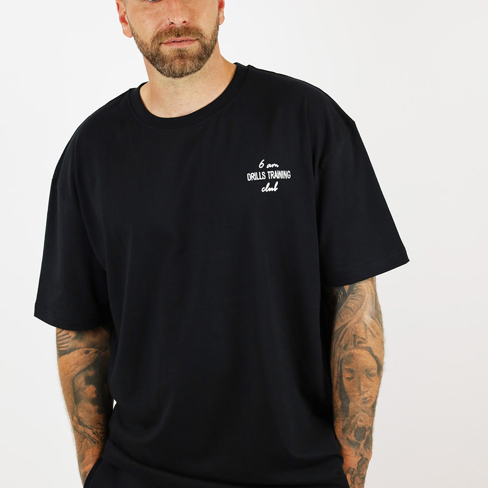 RECREATION DRILLS 6am Tee Black / White 2