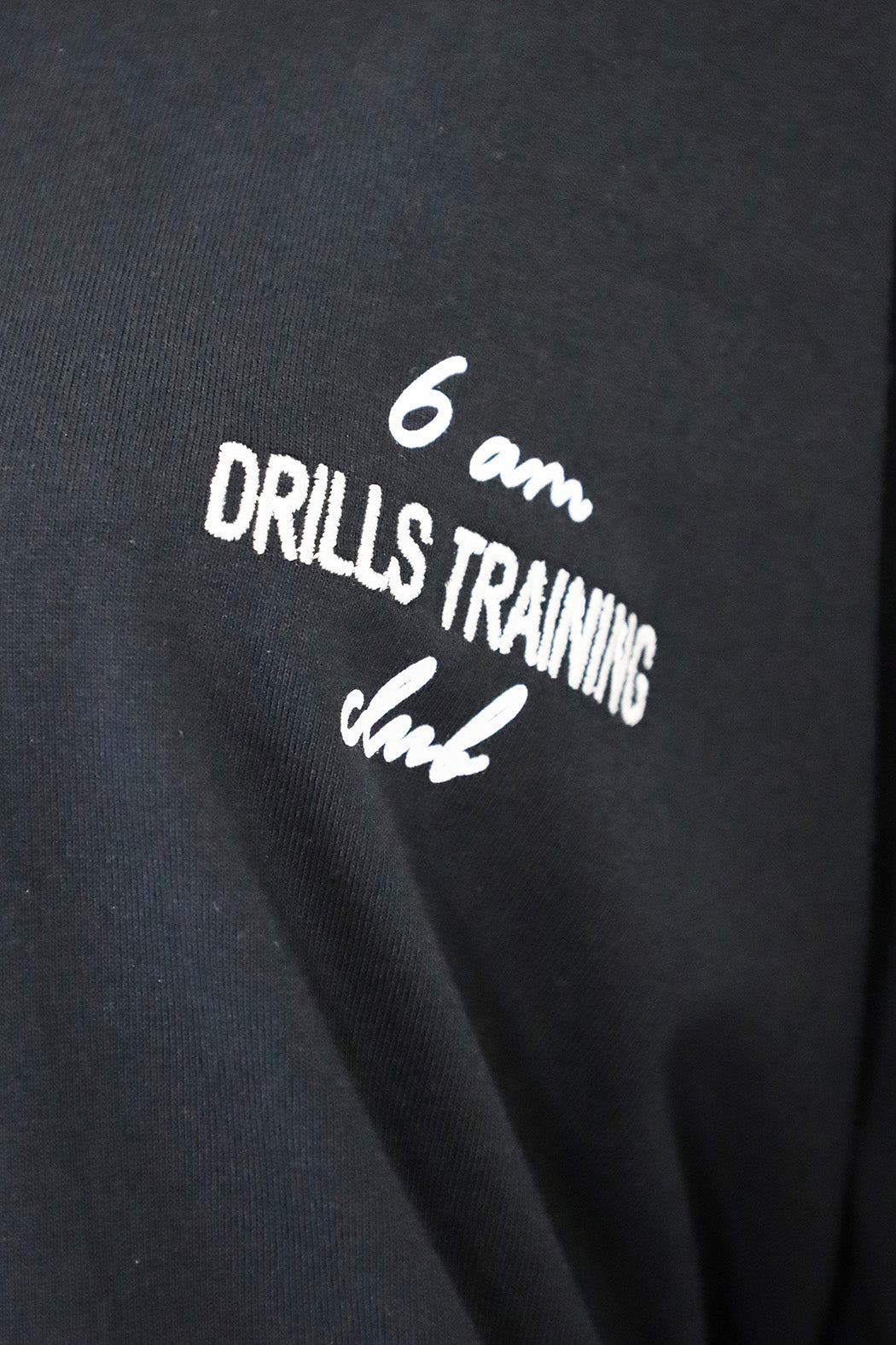 RECREATION DRILLS 6am Tee Black / White w 3