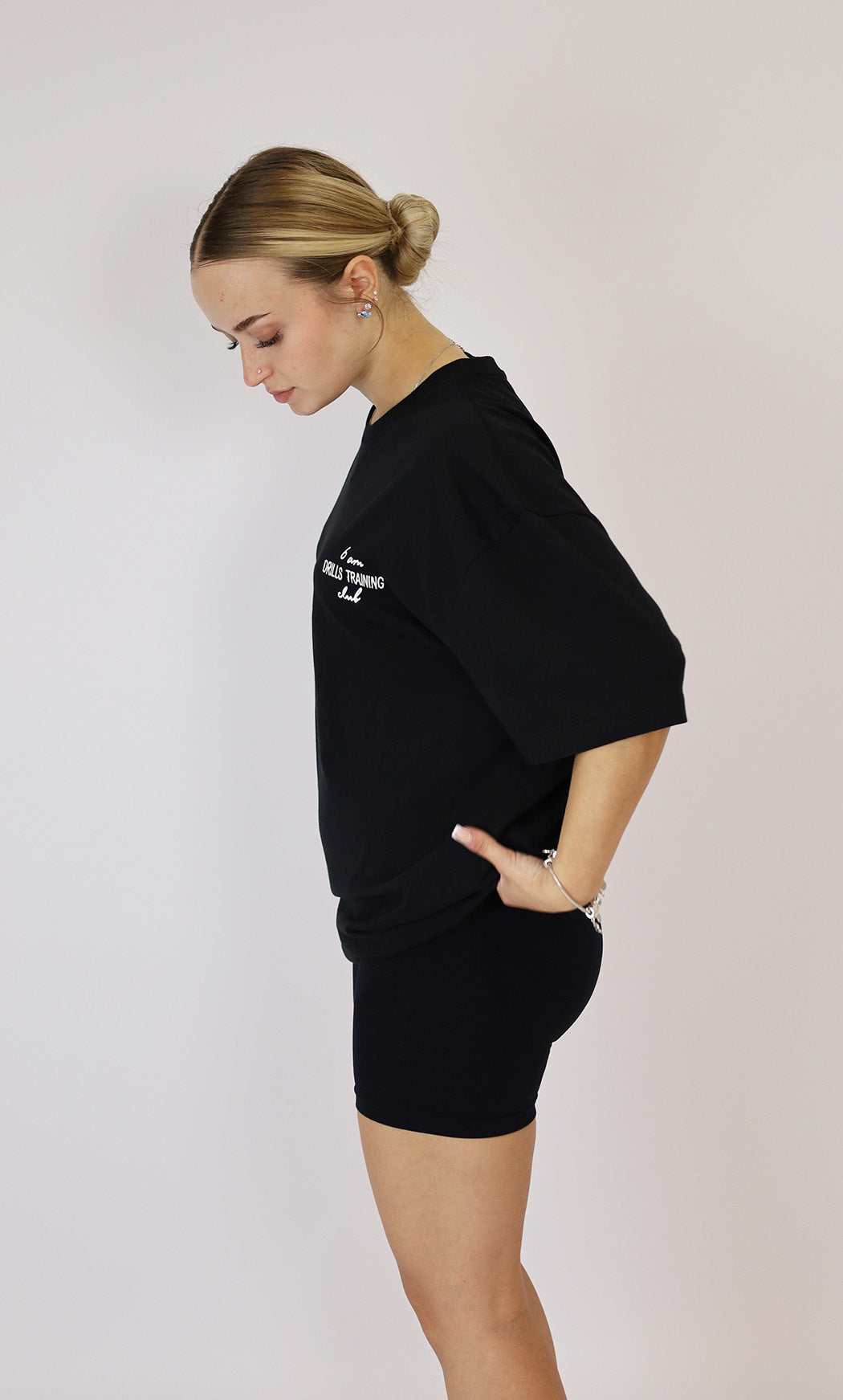 RECREATION DRILLS 6am Tee Black / White w 4