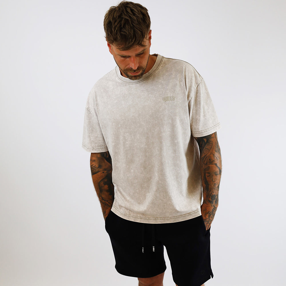 RECREATION DRILLS Athlete Tee Off White / Black / Fungi 1