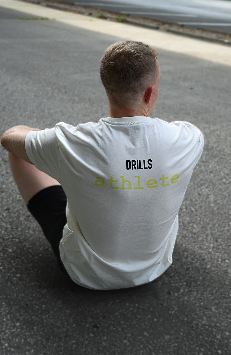RECREATION DRILLS Athlete Tee Off White / Black / Lime neu 1