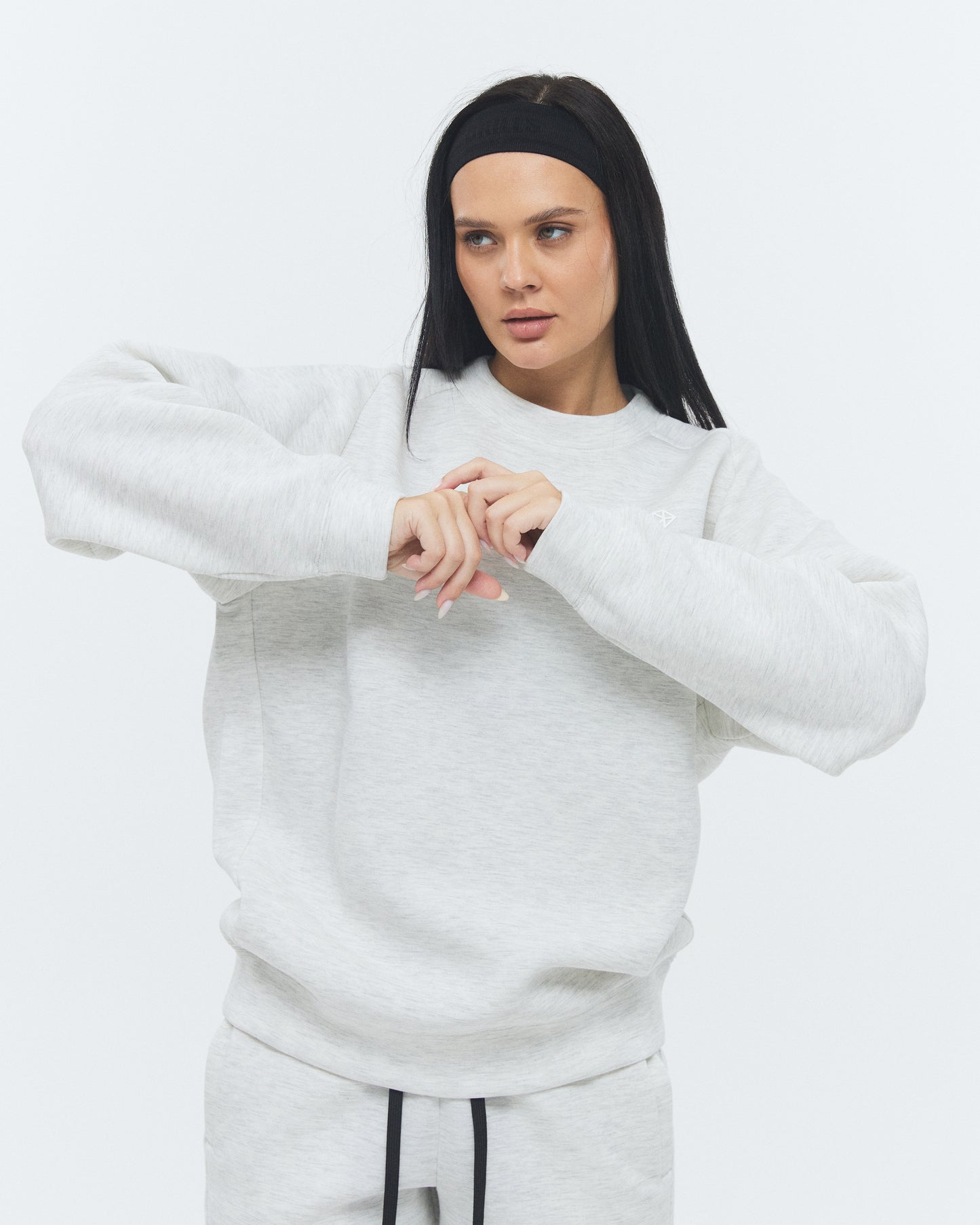 RECREATION DRILLS Scuba Crew Sweat White Melange