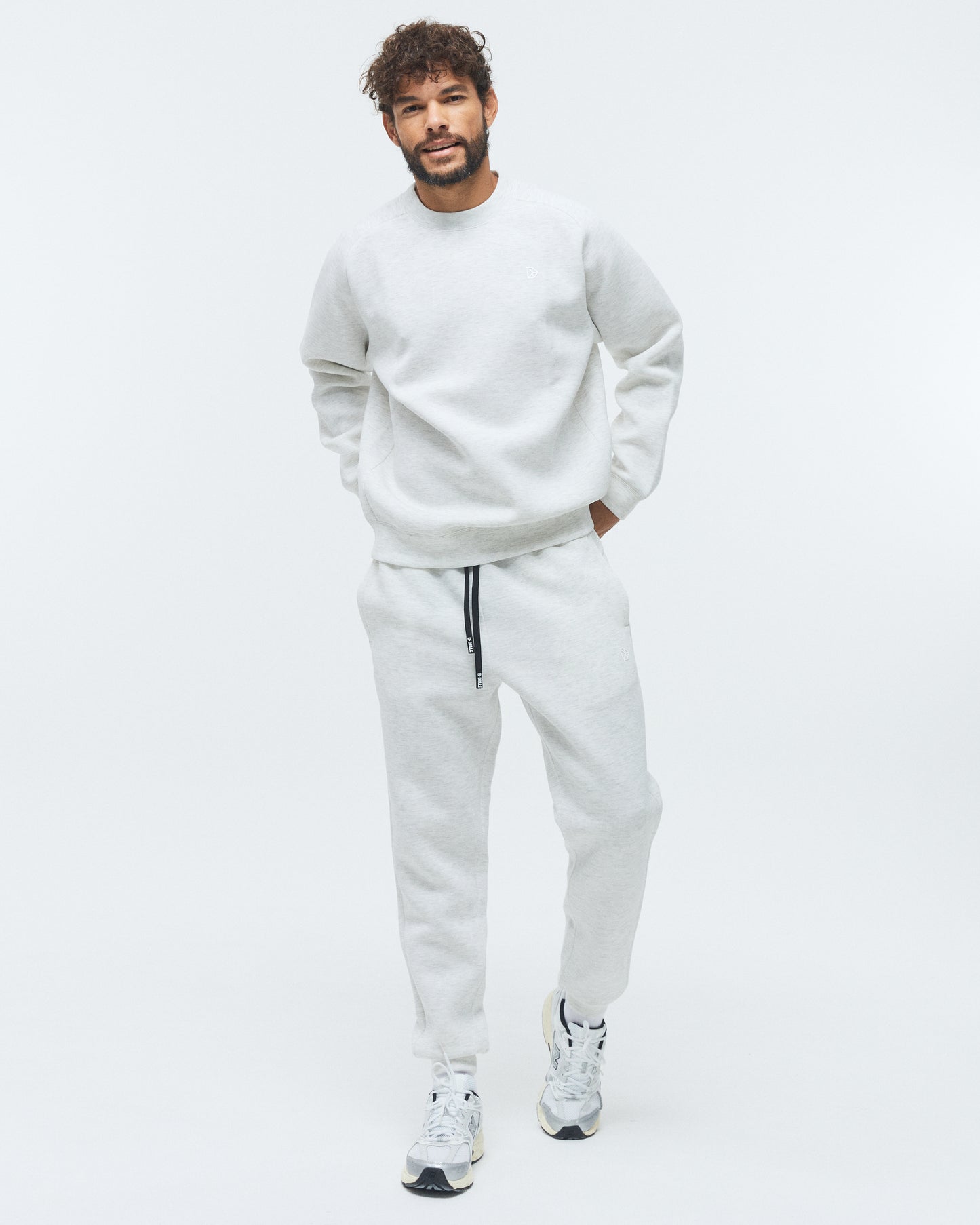 RECREATION DRILLS Scuba Crew Sweat White Melange