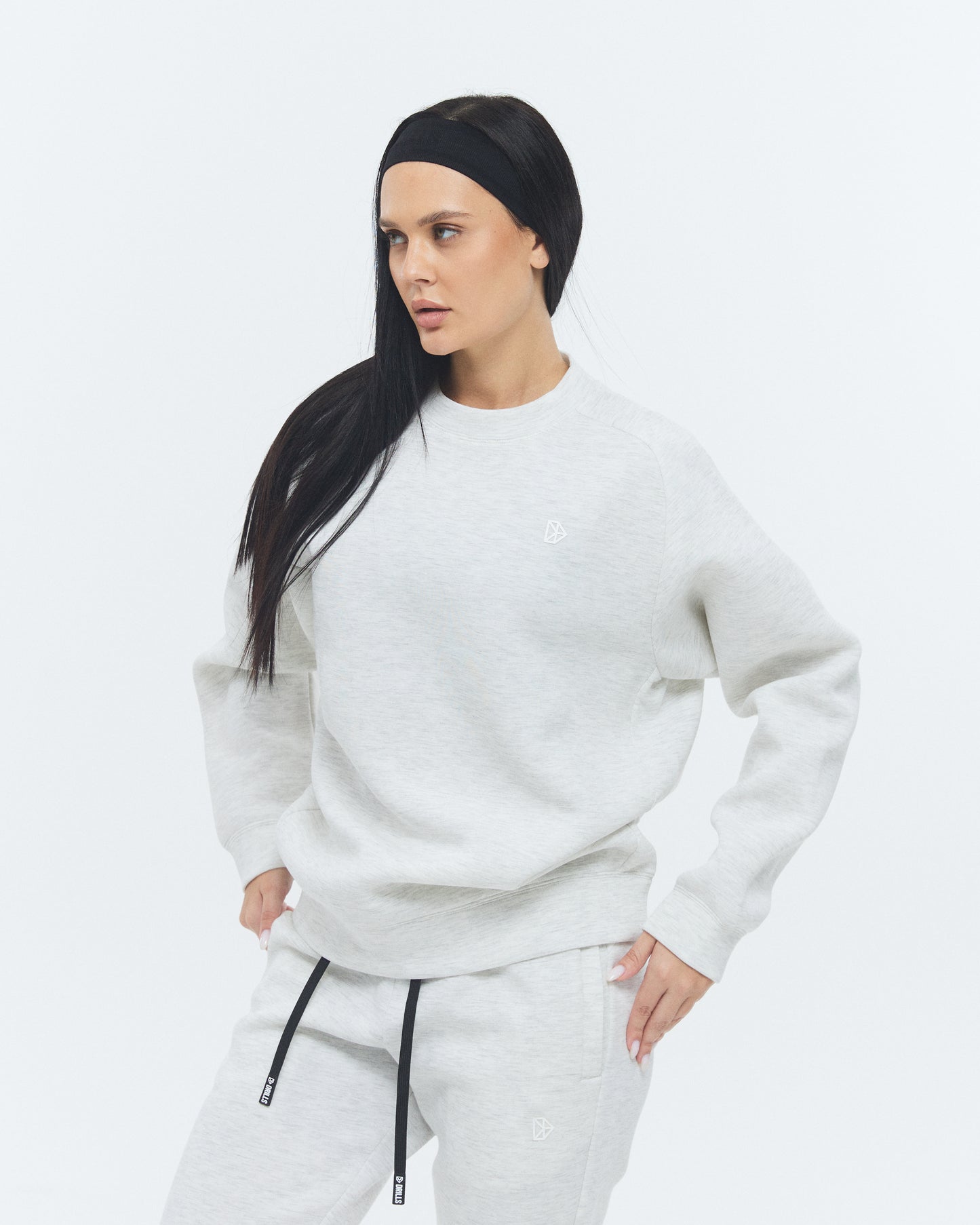 RECREATION DRILLS Scuba Crew Sweat White Melange