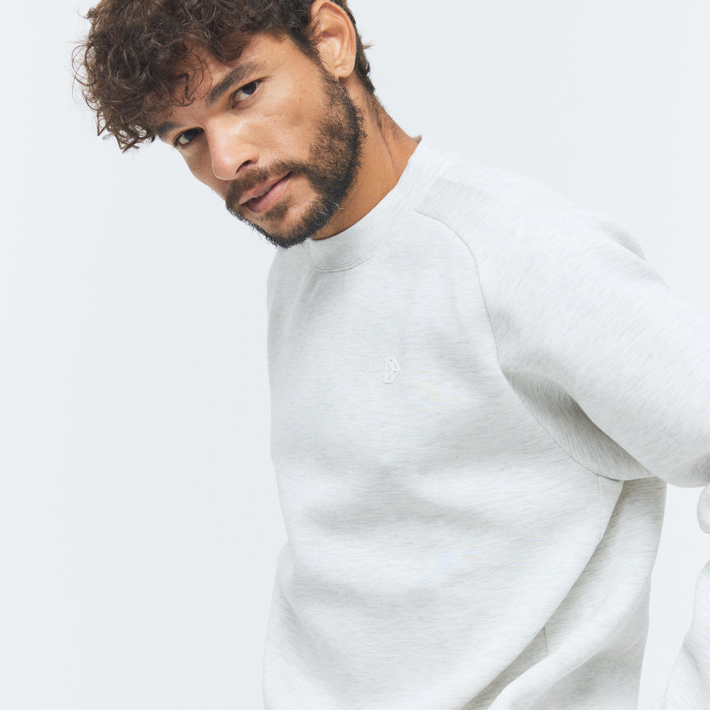 RECREATION DRILLS Scuba Crew Sweat White Melange