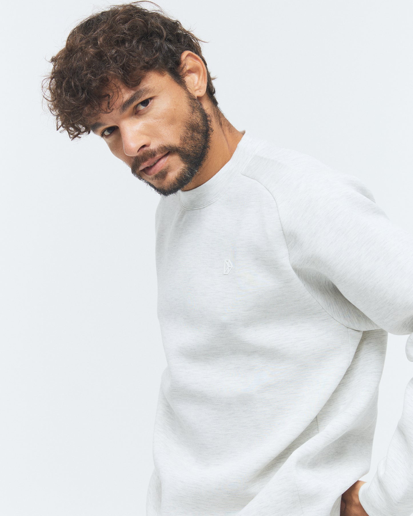 RECREATION DRILLS Scuba Crew Sweat White Melange