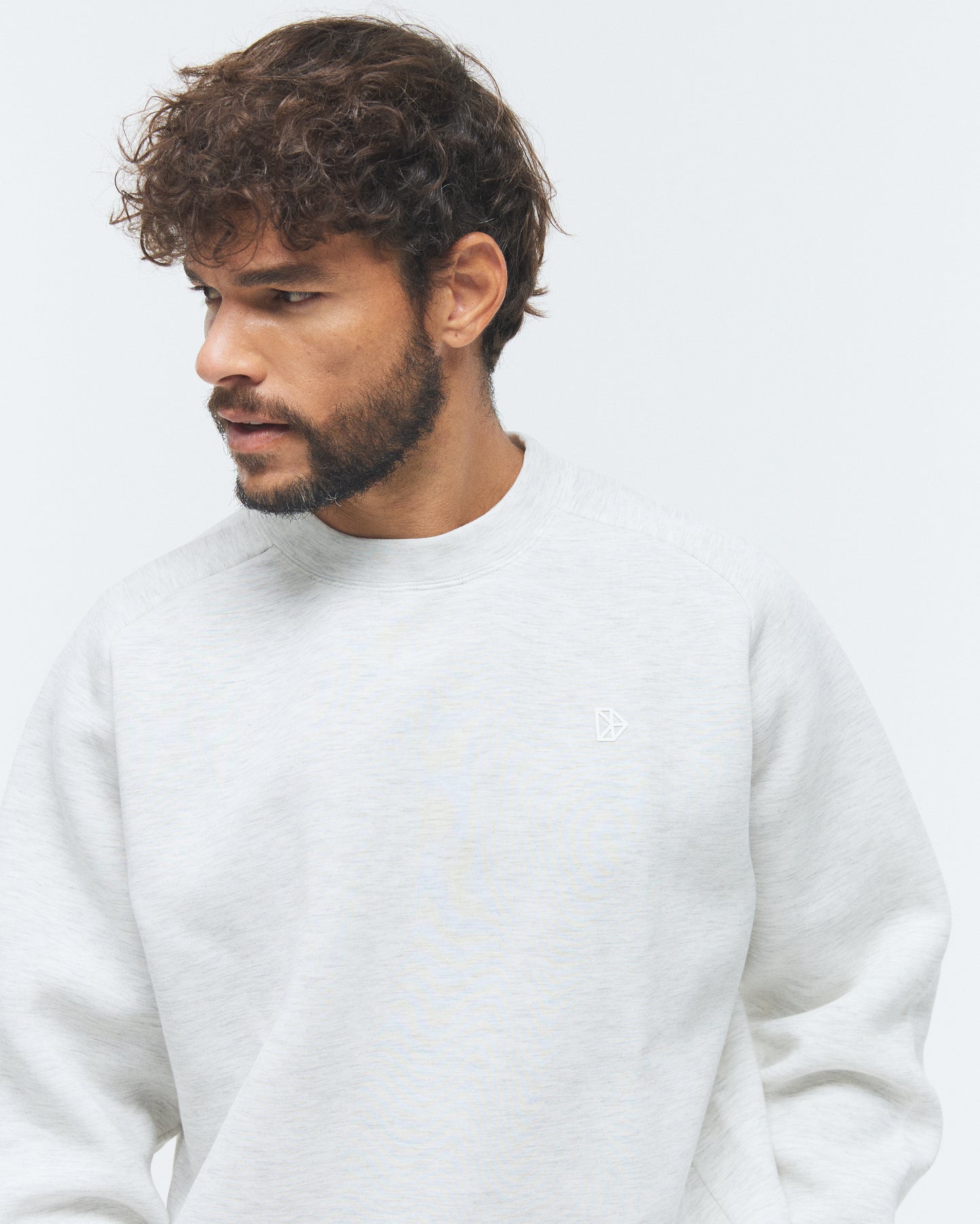 RECREATION DRILLS Scuba Crew Sweat White Melange