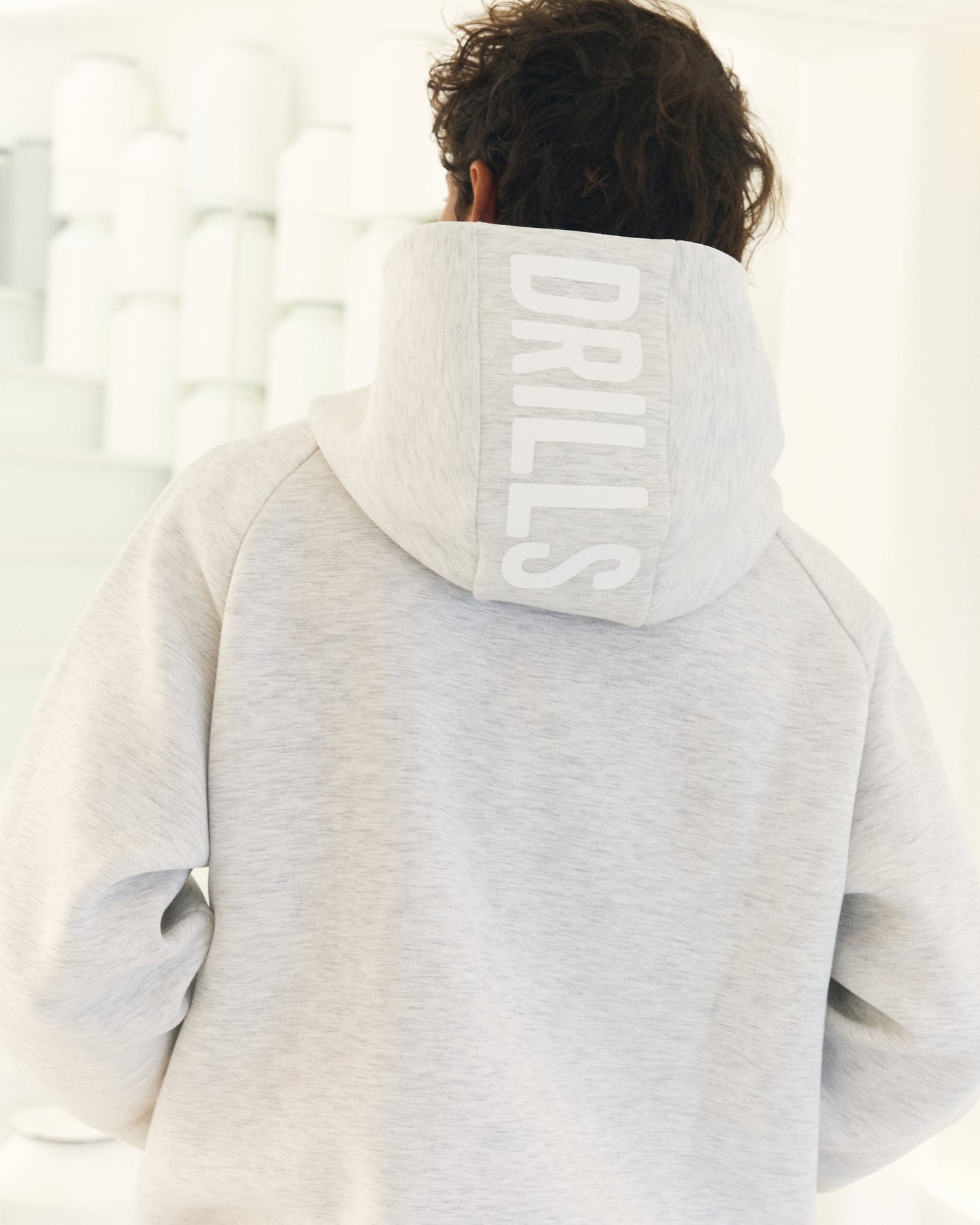 RECREATION DRILLS Scuba Hoodie 2.0 White Melange