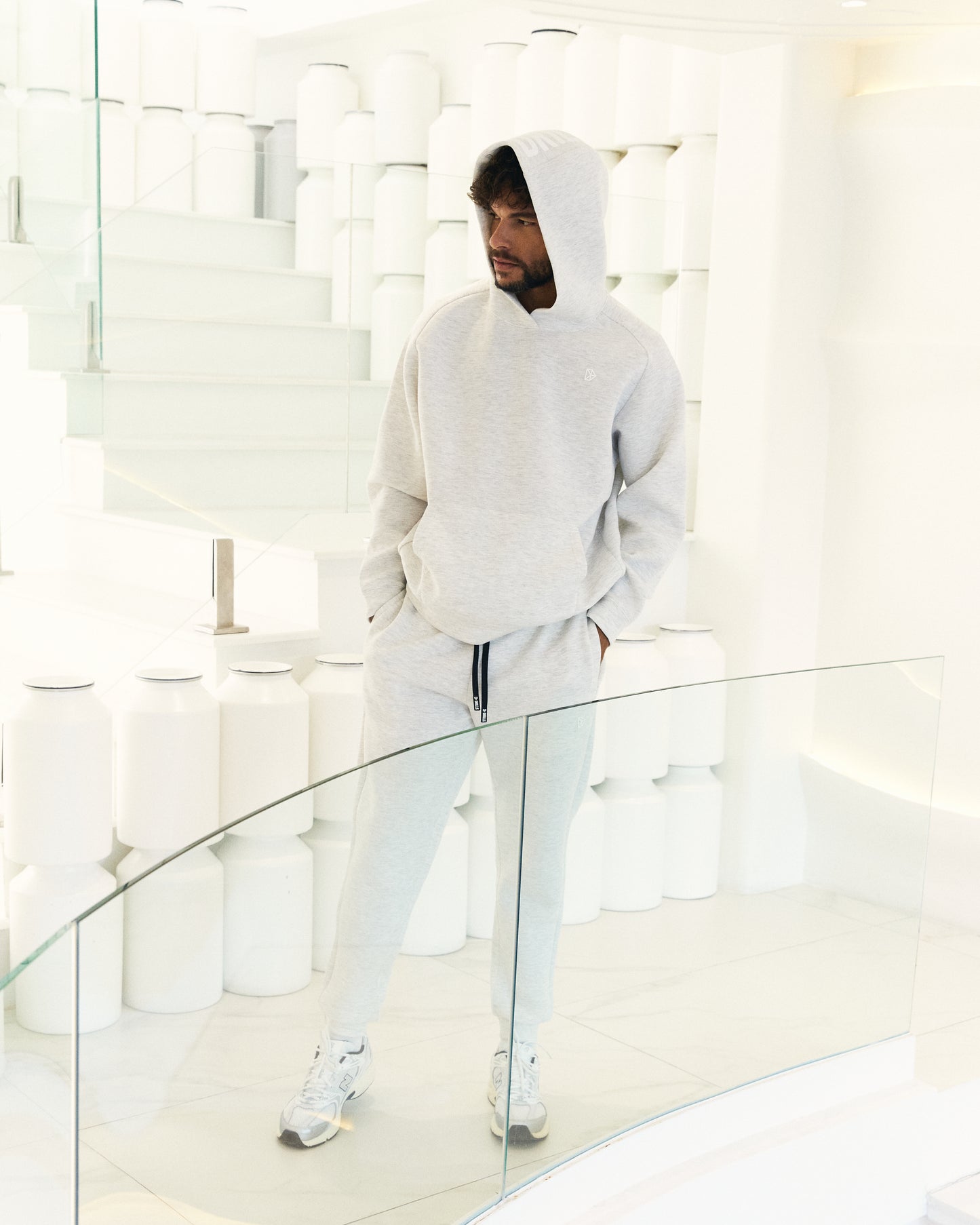 RECREATION DRILLS Scuba Hoodie 2.0 White Melange
