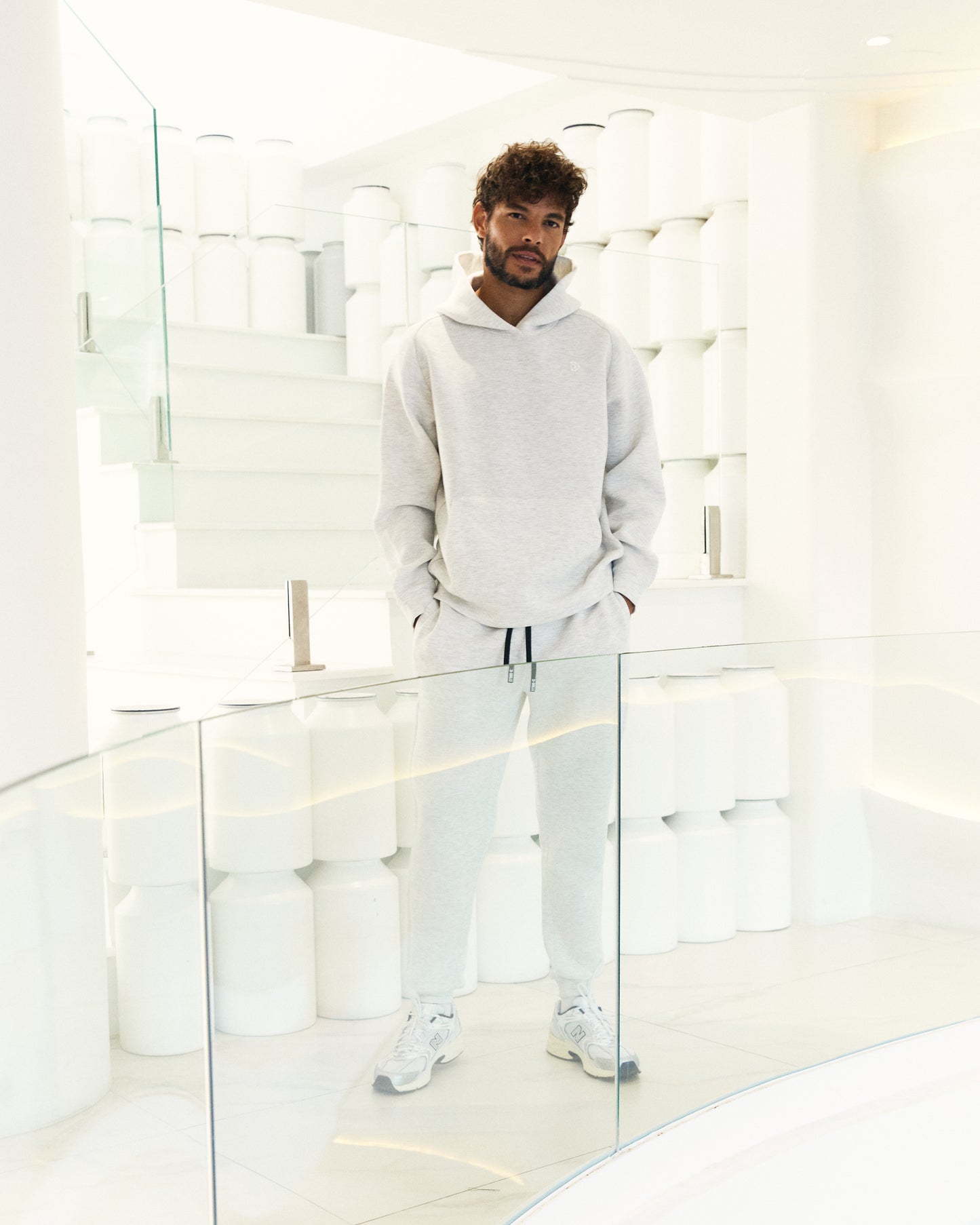 RECREATION DRILLS Scuba Hoodie 2.0 White Melange