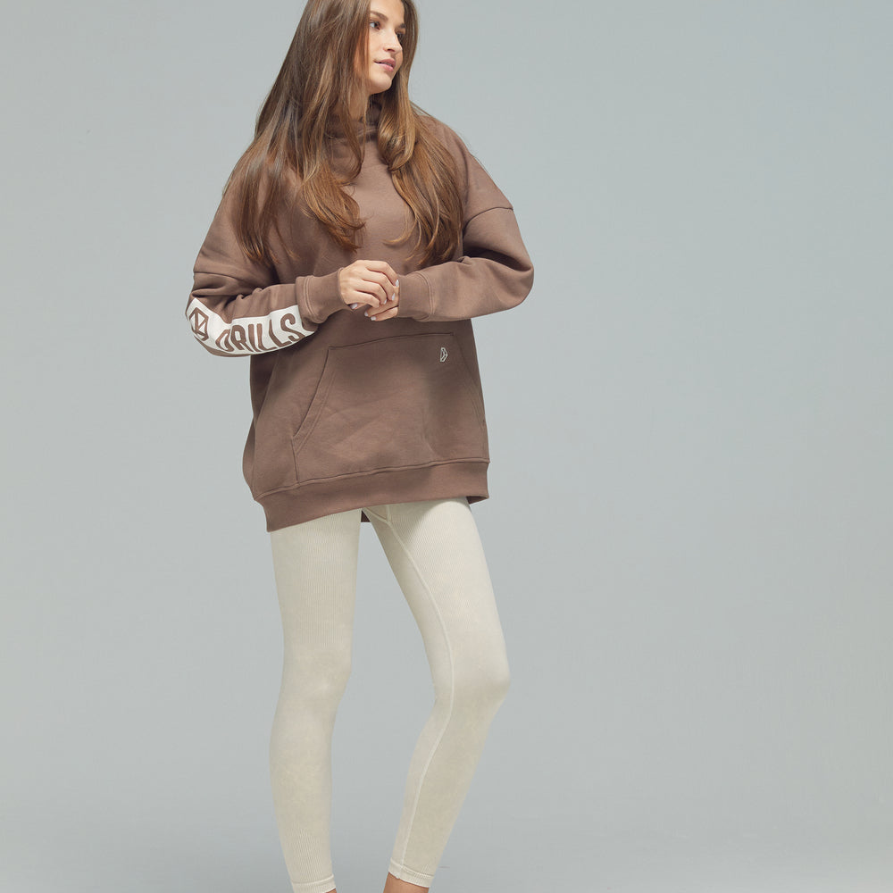 
                      
                        RECREATION DRILLS Hoodie Taupe/Whisper White
                      
                    