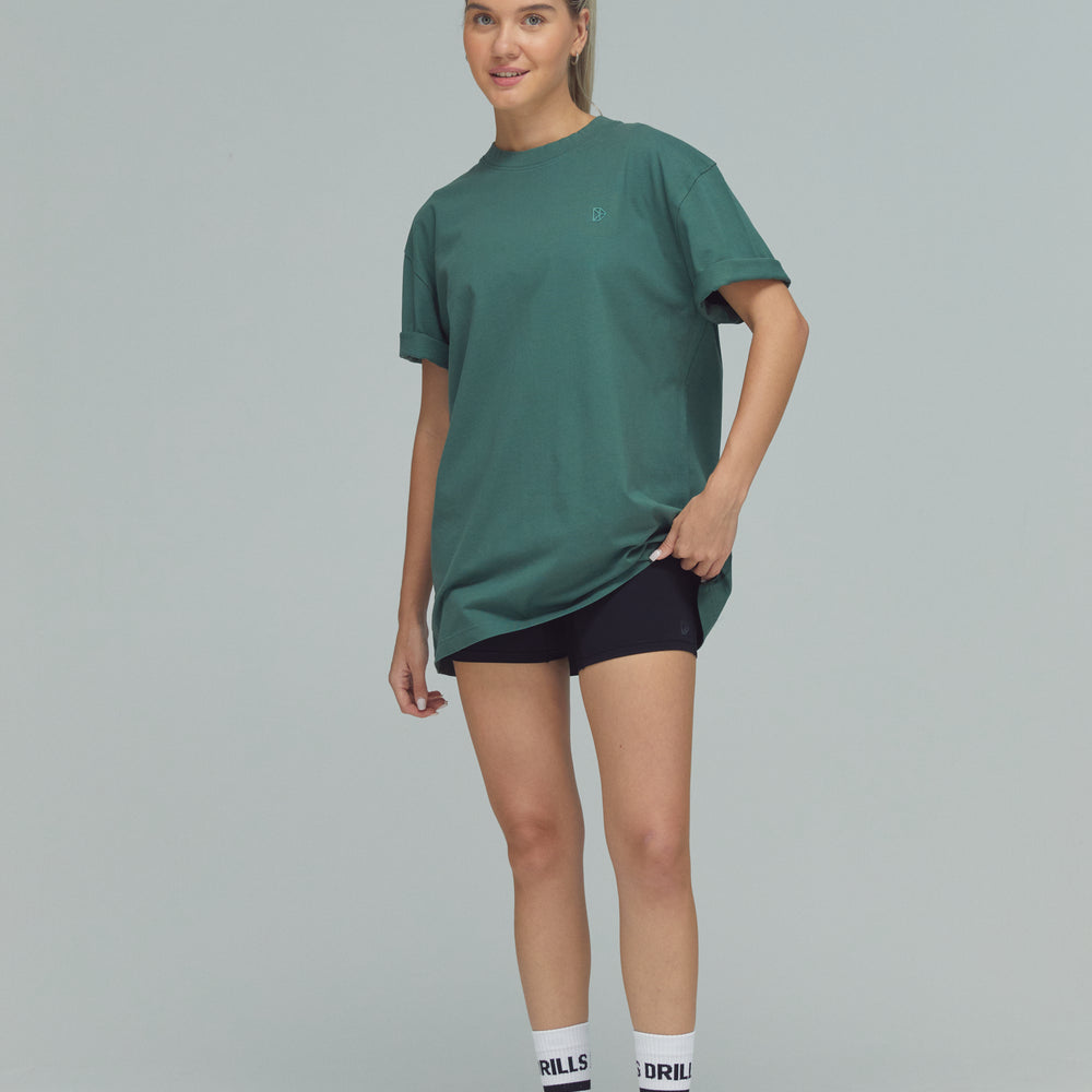 
                      
                        RECREATION DRILLS Vertical Graphic Tee Dark Sage Green 
                      
                    