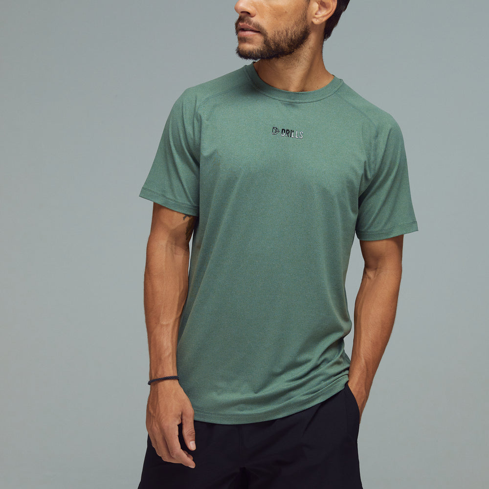 XFUNCTION DRILLS Raglan Tee Dark Sage Green