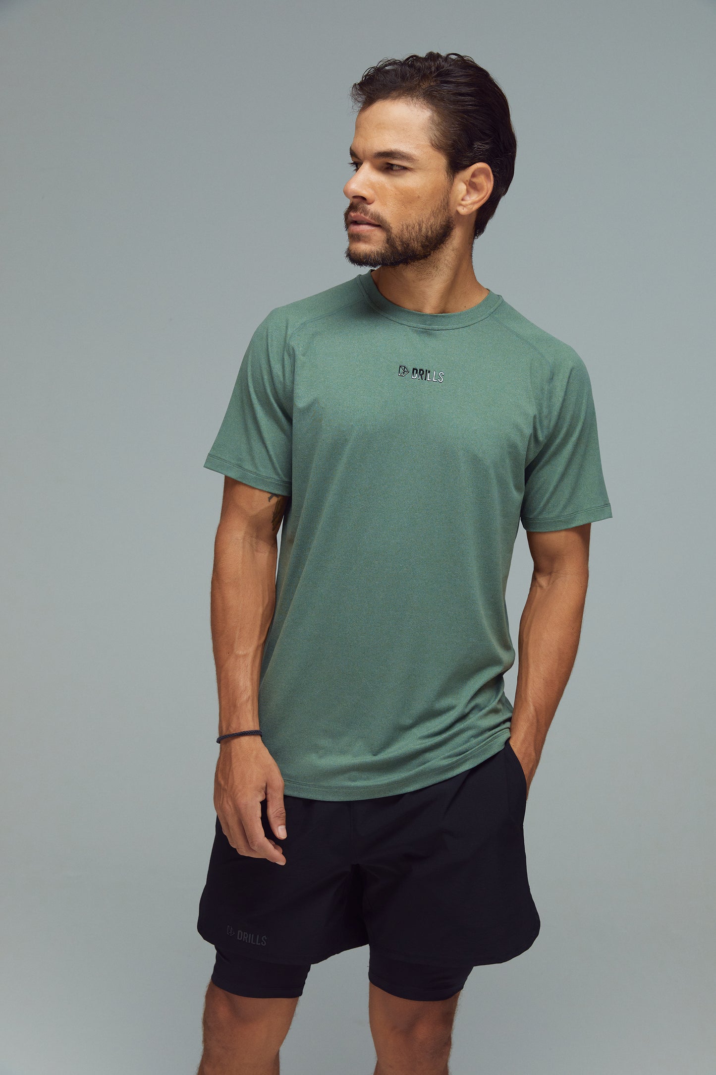 XFUNCTION DRILLS Raglan Tee Dark Sage Green