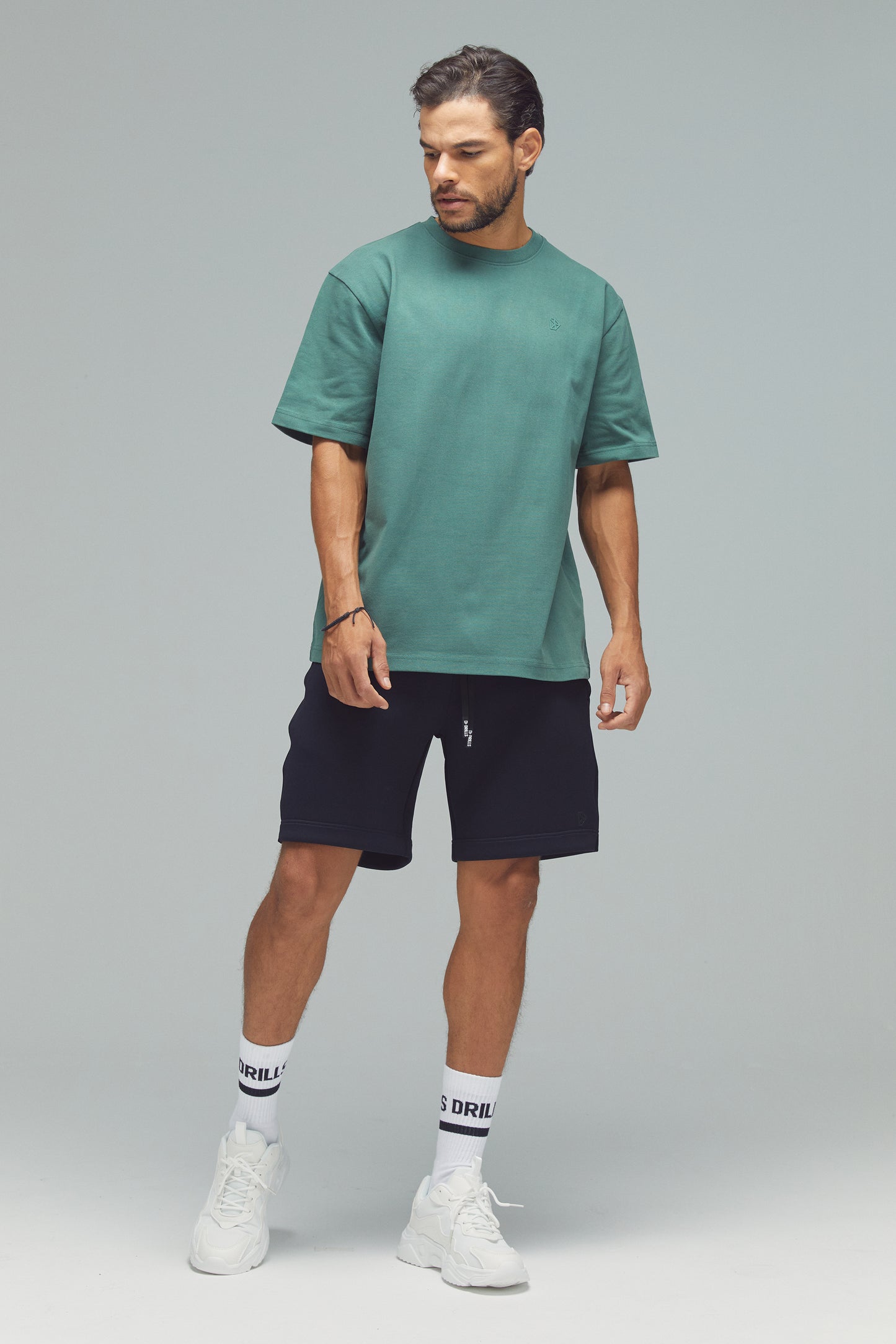 RECREATION DRILLS Bold Graphic Tee Dark Sage Green