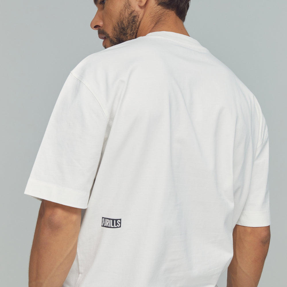 RECREATION DRILLS D-Logo Graphic Tee White/Black